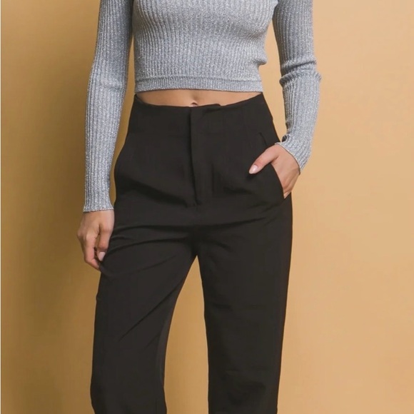 🩶 Love Tree Cosmic Crush Sparkly Metallic Ribbed Cropped Stretchy Top NWT Large - Picture 4 of 15
